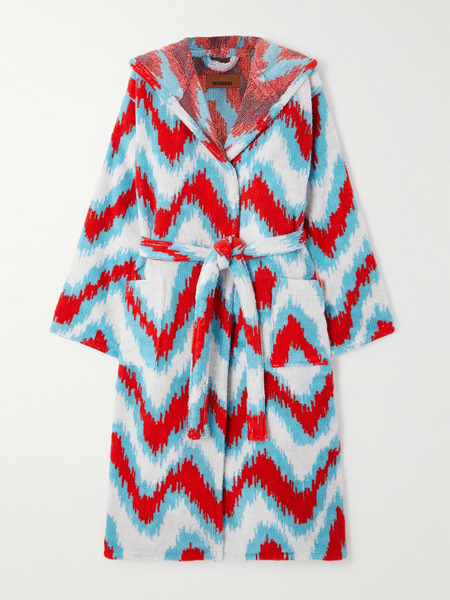  Missoni Missoni - Belted Striped Cotton-terry Robe - Multi 