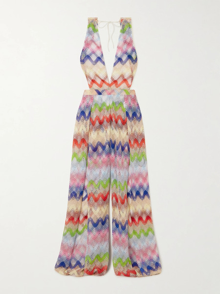  Missoni Missoni - Metallic Crochet-knit Jumpsuit - Multi 