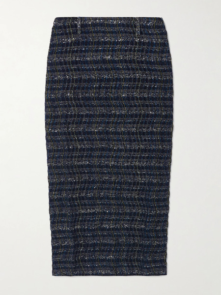  Missoni Missoni - Sequin-embellished Metallic Tweed Midi Skirt - Navy 