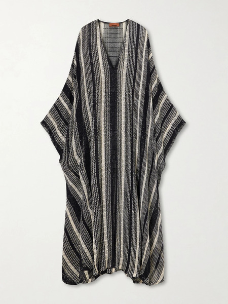  Missoni Missoni - Sequin-embellished Striped Metallic Coverup - Black 