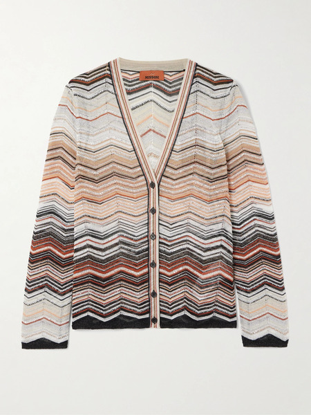  Missoni Missoni - Sequin-embellished Striped Metallic Crochet-knit Cardigan - Multi 