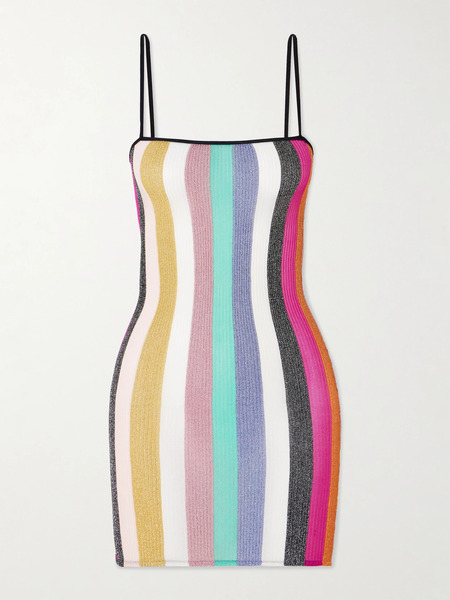  Missoni Missoni - Striped Metallic Crochet-knit Mini Dress - Multi 