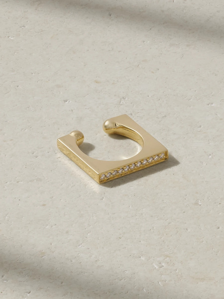  Mizuki Mizuki - 14-karat Gold Diamond Ear Cuff - One Size 