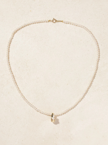  Mizuki Mizuki - 14-karat Gold, Pearl And Diamond Necklace - White 