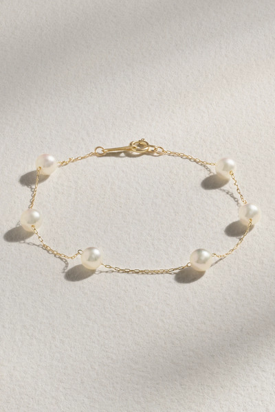  Mizuki Mizuki - 14-karat Gold Pearl Bracelet - One Size 