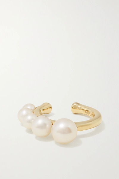  Mizuki Mizuki - 14-karat Gold Pearl Ear Cuff - One Size 