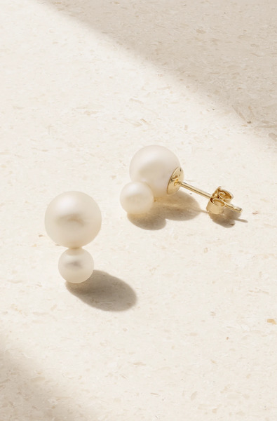  Mizuki Mizuki - 14-karat Gold Pearl Earrings - One Size 