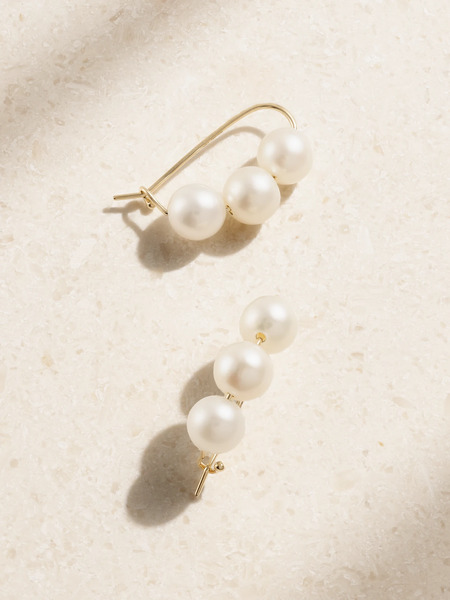  Mizuki Mizuki - 14-karat Gold Pearl Earrings - One Size 