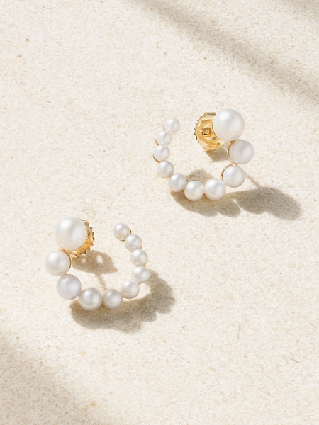  Mizuki Mizuki - 14-karat Gold Pearl Earrings - White 