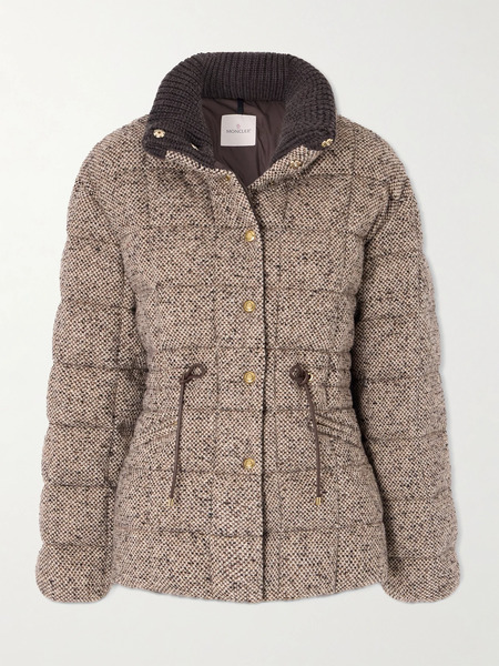  Moncler Moncler - Antigony Quilted Wool-twill Down Jacket - Brown 