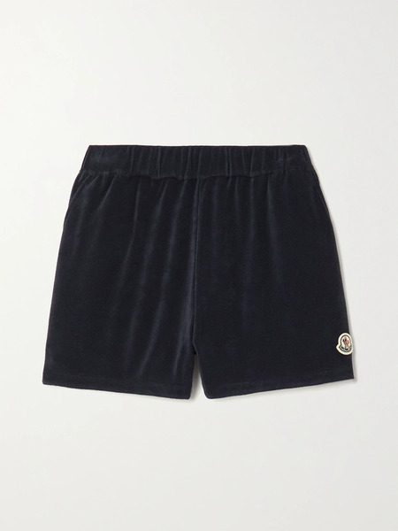  Moncler Moncler - Cotton-blend Terry Shorts - Navy 