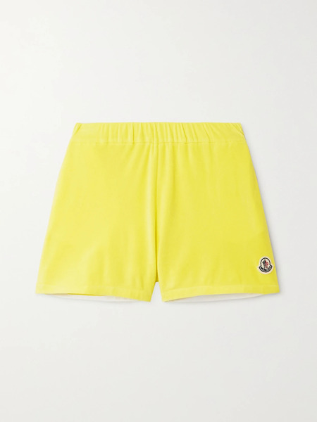  Moncler Moncler - Cotton-blend Terry Shorts - Yellow 