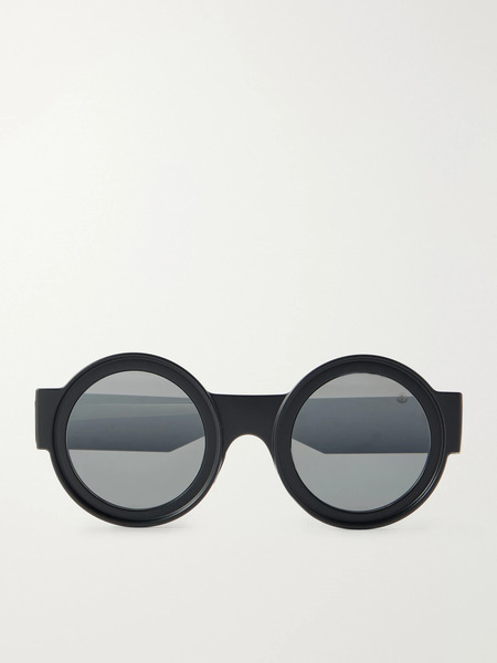  Moncler Eyewear Moncler Eyewear - Round-frame Acetate Sunglasses - Black 