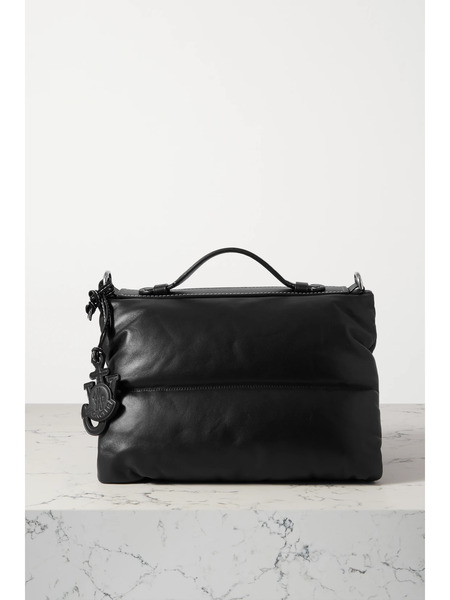  Moncler Genius Moncler Genius - + 1 Jw Anderson Quilted Padded Shell And Leather Tote - Black 