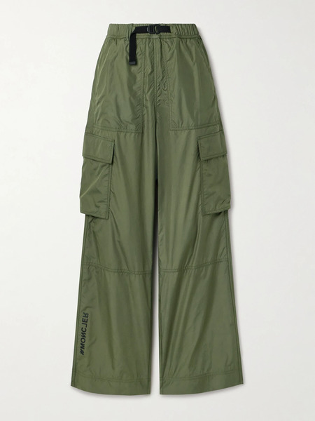  Moncler Grenoble Moncler Grenoble - Belted Ripstop Cargo Pants - Green 