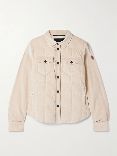  Moncler Grenoble Moncler Grenoble - Nangy Quilted Cotton And Modal-blend Corduroy Down Jacket - Cream 