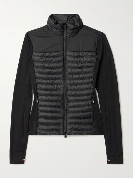  Moncler Grenoble Moncler Grenoble - Power Grid Paneled Polartec® Jersey And Quilted Shell Down Base Layer - Black 