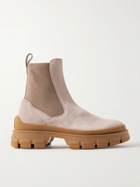  Moncler Moncler - Hevea Suede Chelsea Boots - Tan 