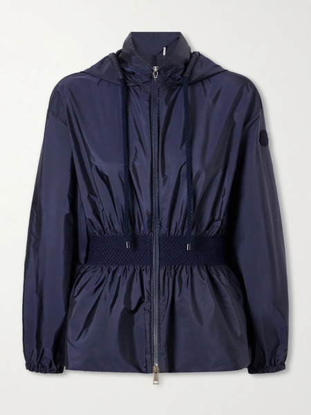  Moncler Moncler - Liriope Hooded Gathered Shell Jacket - Navy 