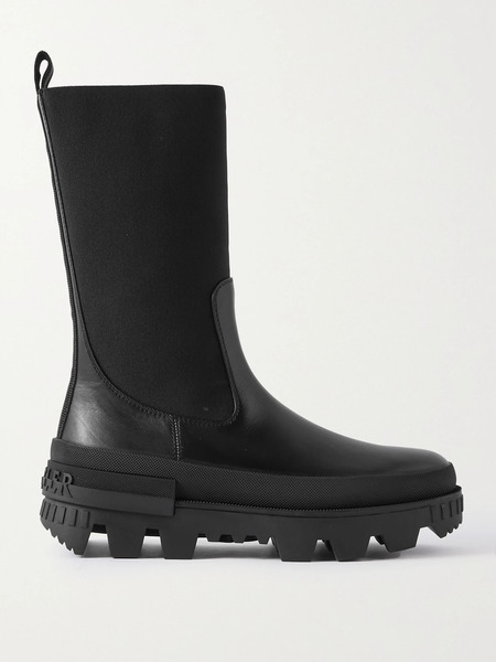  Moncler Moncler - Neue Leather Chelsea Boots - Black 