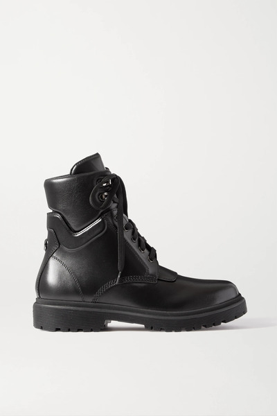  Moncler Moncler - Patty Leather Ankle Boots - Black 