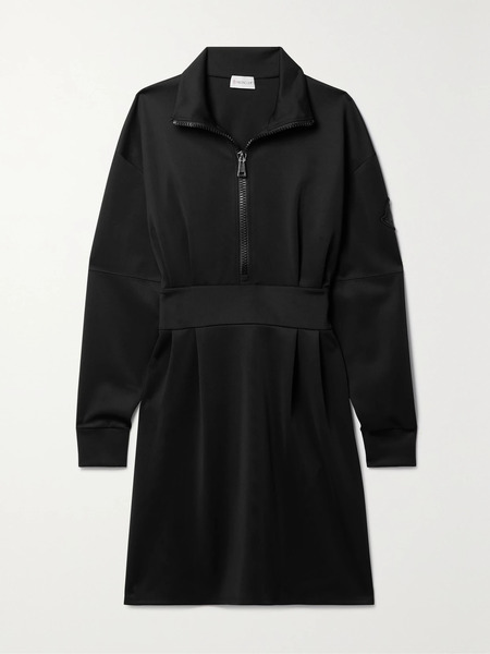  Moncler Moncler - Pleated Ponte Mini Dress - Black 