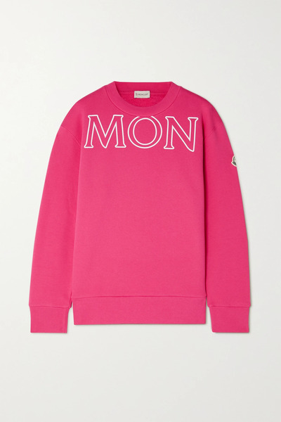 Moncler Moncler - Printed Cotton-jersey Sweatshirt - Red 