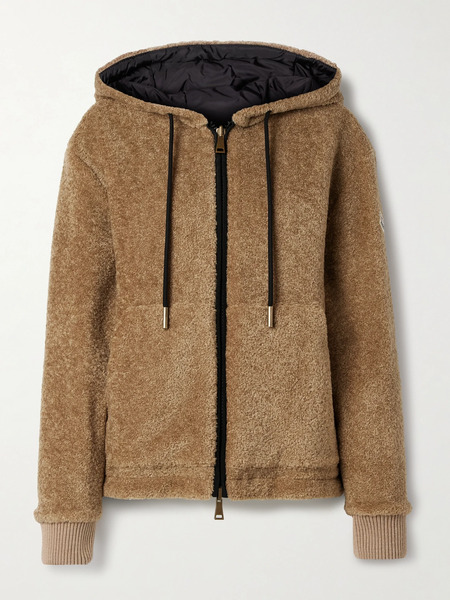  Moncler Moncler - Reversible Fleece And Shell Zip-up Hoodie - Brown 