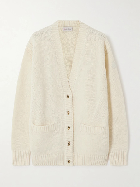  Moncler Moncler - Wool And Cashmere-blend Cardigan - Cream 