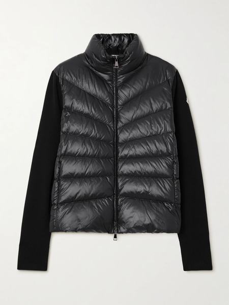  Moncler Moncler - Wool And Shell Quilted Down Jacket - Black 