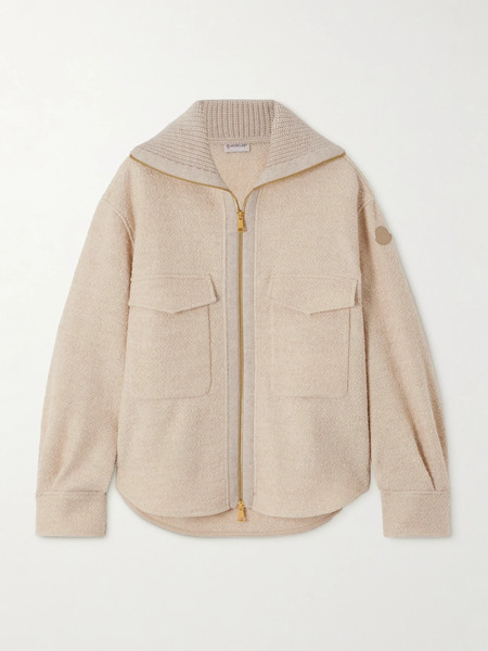  Moncler Moncler - Wool-blend Bouclé Cardigan - Off-white 