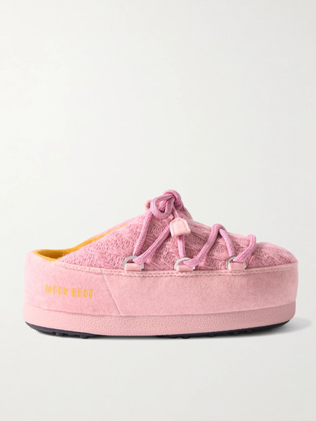  Moon Boot Moon Boot - + Guest In Residence Evx Knitted Platform Slip-ons - Pink 