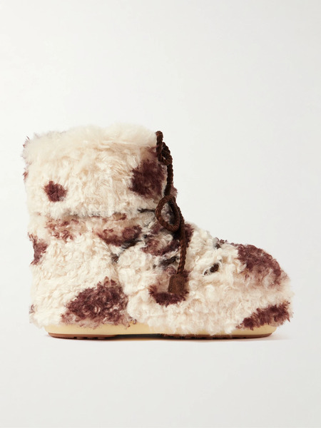  Moon Boot Moon Boot - Icon Low Cow-print Fleece Moon Boots - Leopard Print 