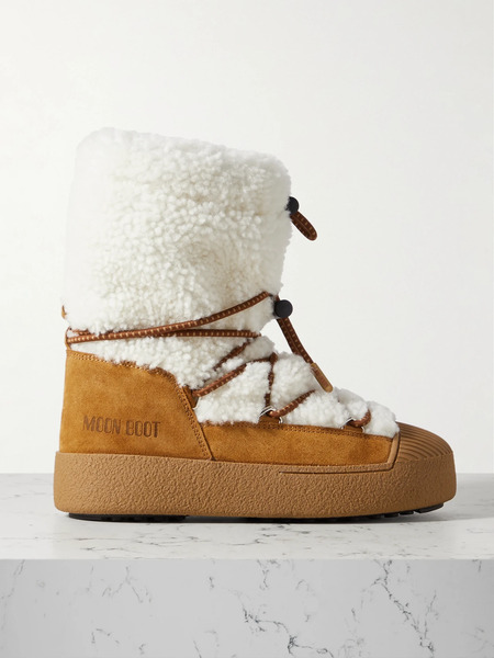  Moon Boot Moon Boot - Ltrack Shearling Snow Boots - Tan 