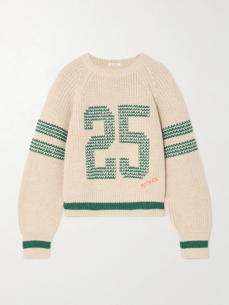  Mother Mother - The Fisherman Concert Embroidered Alpaca-blend Sweater - Ecru 