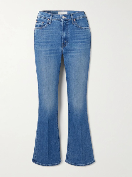  Mother Mother - The Outsider Flood Cropped Flared Jeans - Mid Denim 