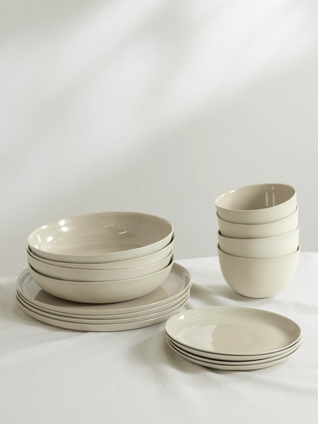  Mud Australia Mud Australia - Classic 16-piece Porcelain Dinner Set - Sand 