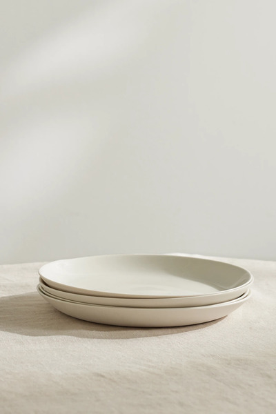  Mud Australia Mud Australia - + Net Sustain Set Of Four Porcelain Salad Plates - Off-white 