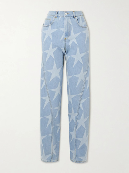  Mugler Mugler - Printed Boyfriend Jeans - Blue 