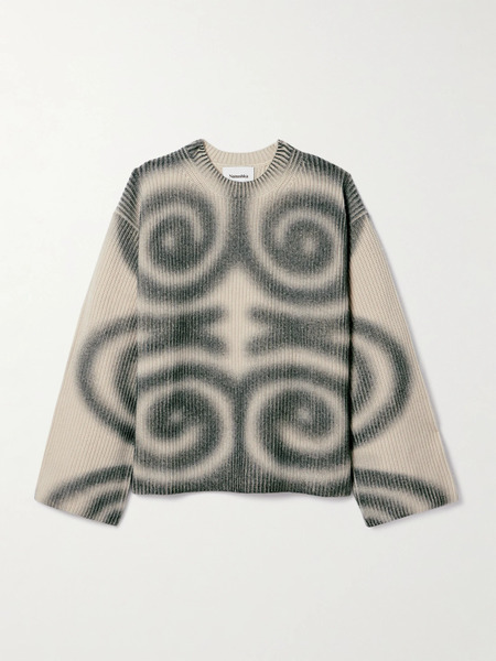  Nanushka Nanushka - Maura Printed Ribbed Wool And Cashmere-blend Sweater - Multi 
