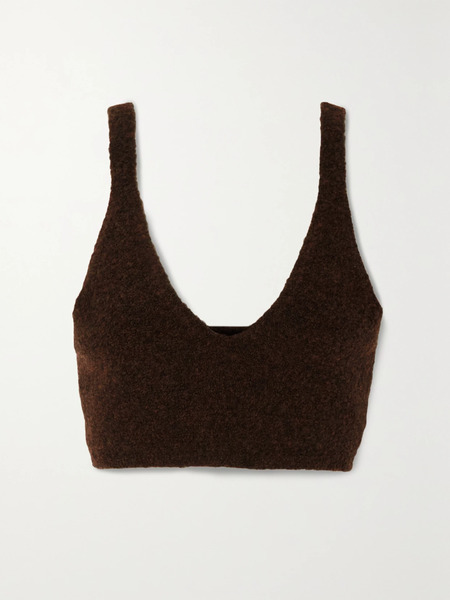  Nanushka Nanushka - Zosia Bouclé-knit Merino Wool-blend Top - Brown 