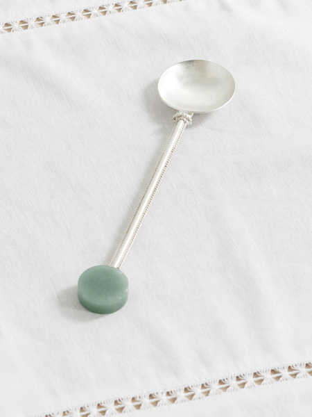  Natalia Criado Natalia Criado - Double Soup Silver-plated Quartz Spoon - One Size 
