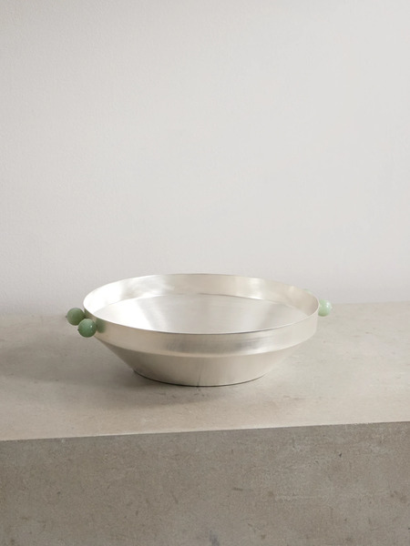  Natalia Criado Natalia Criado - Triangular Silver-plated And Stone Bowl - One Size 