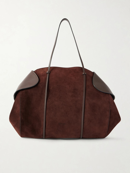  Neous Neous - Berenices Suede And Leather Shoulder Bag - Dark Brown 