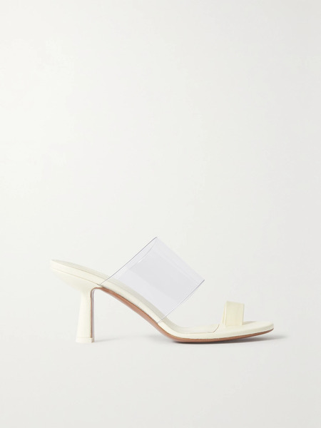  Neous Neous - Chost Pvc And Leather Mules - Cream 
