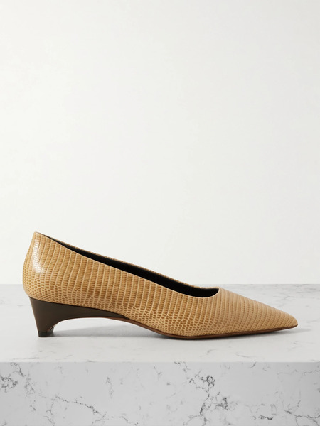  Neous Neous - Taika Lizard-effect Leather Pumps - Beige 