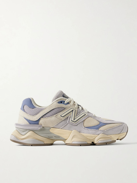  New Balance New Balance - 9060 Rubber And Leather-trimmed Suede And Mesh Sneakers - Light Blue 