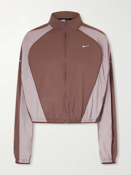  Nike Nike - Swift Cropped Two-tone Shell Jacket - Grape 
