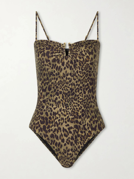  Nili Lotan Nili Lotan - Embellished Leopard-print Swimsuit - Leopard Print 