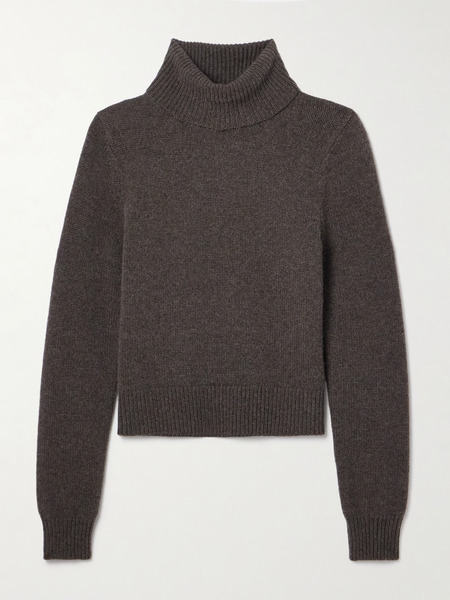  Nili Lotan Nili Lotan - Hollyn Cropped Cashmere Turtleneck Sweater - Taupe 